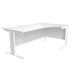 Jemini White/White 1800mm Right Hand Radial Cantilever Desk KF839920