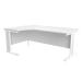 Jemini White/White 1800mm Left Hand Radial Cantilever Desk KF839926