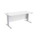 Jemini White 1600 x 800mm Cantilever Rectangular Desk KF839956