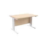 Jemini Maple/White 1200 x 800mm Cantilever Rectangular Desk KF840039 KF840039