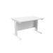 Jemini White/White 1200 x 800mm Cantilever Rectangular Desk KF840040