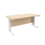 Jemini Maple/White 1600 x 800mm Cantilever Rectangular Desk KF840051 KF840051