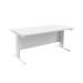 Jemini White/White 1600 x 800mm Cantilever Rectangular Desk KF840052