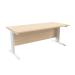 Jemini Maple/White 1800 x 800mm Cantilever Rectangular Desk KF840057