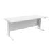 Jemini White/White 1800 x 800mm Cantilever Rectangular Desk KF840058