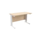 Jemini Maple/White 1200 x 600mm Cantilever Rectangular Desk KF840063 KF840063
