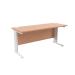 Jemini Beech/White 1600 x 600mm Cantilever Rectangular Desk KF840073