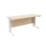 Jemini Maple/White 1600 x 600mm Cantilever Rectangular Desk KF840075 KF840075