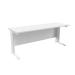 Jemini White/White 1800 x 600mm Cantilever Rectangular Desk KF840082