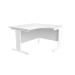 Jemini White/White 1200mm Right Hand Radial Cantilever Desk KF840088