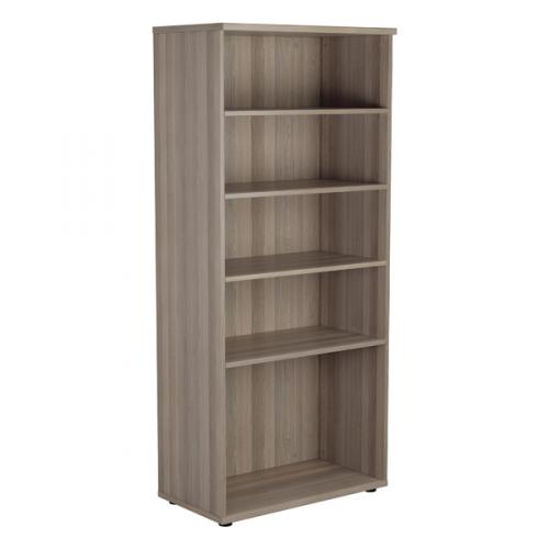 Jemini Grey Oak 1800mm 4 Shelf Bookcase, Shelf Bookcase Dimensions