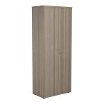 Jemini Grey Oak 2000mm 4 Shelf Cupboard (Dimensions: W800 x D450 x H2000mm) KF840156 KF840156