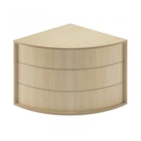 VOW Jemini Reception Modular Corner Desk Unit 800x800x740mm Maple KF840169 KF840169
