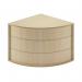 Jemini Reception Modular Corner Desk Unit 800x800x740mm Maple KF840169 KF840169