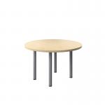 Jemini Circular Meeting Table 1200x1200x730mm Maple KF840183 KF840183