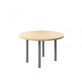 Jemini Circular Meeting Table 1200x1200x730mm Maple KF840183 KF840183