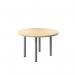 Jemini Circular Meeting Table 1200x1200x730mm Maple KF840183 KF840183