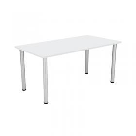 Jemini Rectangular Meeting Table 1600x800x730mm White KF840186 KF840186