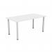 Jemini Rectangular Meeting Table 1600x800x730mm White KF840186 KF840186