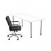 Jemini Rectangular Meeting Table 1800x800x730mm White KF840187 KF840187