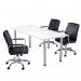 Jemini Rectangular Meeting Table 1800x800x730mm White KF840187 KF840187