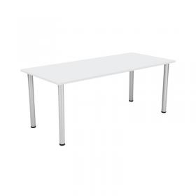 Jemini Rectangular Meeting Table 1800x800x730mm White KF840187 KF840187