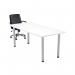 Jemini Rectangular Meeting Table 1800x800x730mm White KF840187 KF840187