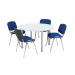 Jemini Circular Meeting Table 1200x1200x730mm White KF840188 KF840188