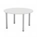 Jemini Circular Meeting Table 1200x1200x730mm White KF840188 KF840188