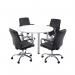 Jemini Circular Meeting Table 1200x1200x730mm White KF840188 KF840188