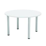 Jemini Circular Meeting Table 1200x1200x730mm White KF840188 KF840188