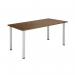 Jemini Rectangular Meeting Table 1200x800x730mm Walnut KF840190 KF840190