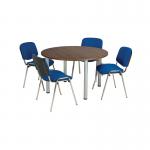 Jemini Circular Meeting Table 1200x1200x730mm Walnut KF840193 KF840193