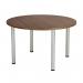 Jemini Circular Meeting Table 1200x1200x730mm Walnut KF840193 KF840193