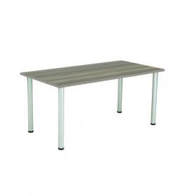 Jemini Rectangular Meeting Table 1600x800x730mm Grey Oak KF840196 KF840196