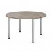 Jemini Circular Meeting Table 1200x1200x730mm Grey Oak KF840198 KF840198