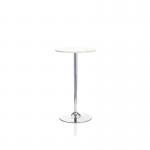 Jemini Bistro Trumpet Table Tall 600x600x1045mm White/Chrome KF840209 KF840209