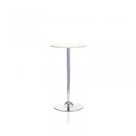 Jemini Bistro Trumpet Table Tall 600x600x1045mm White/Chrome KF840209 KF840209