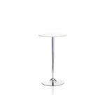 Jemini Bistro Trumpet Table Tall 600x600x1045mm WhiteChrome KF840209 KF840209