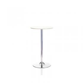 VOW Jemini Bistro Trumpet Table Tall 600x600x1045mm WhiteChrome KF840209 KF840209