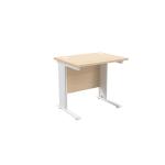 Jemini Maple/White 800mm Rectangular Desk KF840219 KF840219