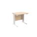 Jemini Maple/White 800mm Rectangular Desk KF840219
