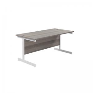 VOW Jemini Single Upright Rectangular Desk 1800x800x730mm Grey