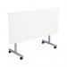 Jemini Rectangular Tilting Table 1600x700x730mm White/Silver KF846062 KF846062