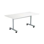 Jemini Rectangular Tilting Table 1600x700x730mm White/Silver KF846062 KF846062