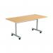 Jemini Rectangular Tilting Table 1600x700x730mm Nova OakSilver KF846079 KF846079