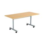 Jemini Rectangular Tilting Table 1600x700x730mm Nova Oak/Silver KF846079 KF846079