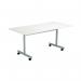 Jemini Rectangular Tilting Table 1600x800x730mm White/Silver KF846086 KF846086