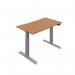 Okoform Dual Motor Sit/Stand Heated Desk 1800x800x645-1305mm Nova Oak/Silver KF846208 KF846208