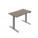 Okoform Dual Motor Sit/Stand Heated Desk 1400x800x645-1305mm Grey Oak/Silver KF846222 KF846222